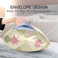 thumbnail image 4 of Yayeee Pillowcase Standard Size Set of 2 Satin Wrinkle Resistant Pillow Case, Pastel Green Geometric, 4 of 7