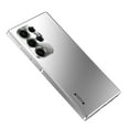 thumbnail image 2 of Dteck Metal Case for Samsung Galaxy S22 Ultra,Luxury Alloy Frame Slim Back Case Shockproof Magnetic Lock Cover for Samsung Galaxy S22 Ultra,Silver, 2 of 7