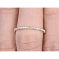 thumbnail image 3 of 0.25 ct Classy Semi Eternity Wedding Band with Real Moissanite Diamonds 925 Sterling Silver With 18k Rose Gold Plating, 3 of 4