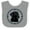 Heather and White, variant on Inktastic Labrador Retriever Black Lab Boys or Girls Baby Bib