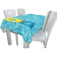 thumbnail image 3 of Coolnut Yellow Swim Ring Floating Swimming Pool Tablecloth Modern Table Cover for Home Decoration, Spill Proof Cloth Washable for Dinner Picnic, 60"x120", 3 of 6