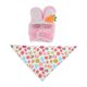 thumbnail image 1 of Conjunto de gorro con orejas de conejo y bandana con estampado de huevo para porche de Pascua, resistente para Rosa, 1 of 9