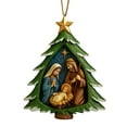 thumbnail image 3 of Cheapark Christmas Nativity Tree Ornament - Religious Themed Pendant for Tree Hanging, Festive Holiday Decor, 3 of 4