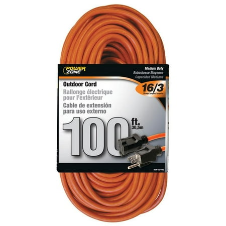 Power Zone OR501635 Extension Cord 100 Ft. Orange