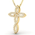 thumbnail image 2 of 1.00ctw Natural Diamond Infinity Cross Pendant Necklace in 10k Yellow Gold (1.00ctw, G-H, I2-I3), 2 of 4