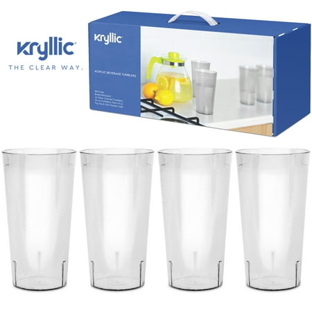 Plastic Tumblers Dishwasher Safe Water Drinking Glasses Reusable Cups Acrylic Tumblers Break Resistant 20 Ounce Tumbler Set of 16 Bpa Free Cup for Water Juice Wine Best Gift Idea by (Best Gifts For Knitters)