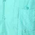 thumbnail image 5 of Sopiago Mens Cotton Linen Shirts Fashion Casual Button Down Shirt Men's Short Sleeve Button Down Shirt Big and Tall Beach Top Comfy Hawaiian Shirts Light Blue,M, 5 of 6