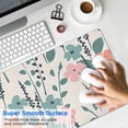 thumbnail image 4 of Pink and Green Flowers with the Leaves&nbsp;desk Mouse Padwaterproofnon Slip&nbsp;for Office Home Work GamingmousepadsRubber Base Mousepad with Stitched Edges 31.5x11.8inches, 4 of 7