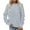Gray, variant on GigrtiJin Plus Size Sweatshirts for Women Long Sleeve Round Neck Solid Color Loose Blouse Comfy Casual Pullover Tops
