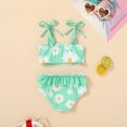 thumbnail image 3 of MAMAMI Toddler Girl Summer Swimsuit Ruffle Stripe Two Piece Beach Bikini Bathing Suit for Infant Girl, 3 of 9
