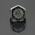 thumbnail image 5 of GKNET Illuminati All Seeing Eye Freemason Masonic Stainless Steel Rings Size 8-13-12, 5 of 6