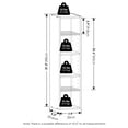 thumbnail image 2 of Furinno FULDA 3-Tier Narrow Bookshelf 8-In Width Storage Shelf Amber Pine, 2 of 5
