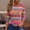 Red, variant on Endives Women's 3/4 Sleeves Blouse Tops Round Neck Printed Womens Blouse T Shirt Basic Tee Spring Outfit
