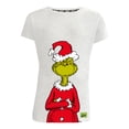 thumbnail image 1 of Playera el Grinch para Dama, con Estampados de el Grinch Navideño Gris Talla M, 1 of 4