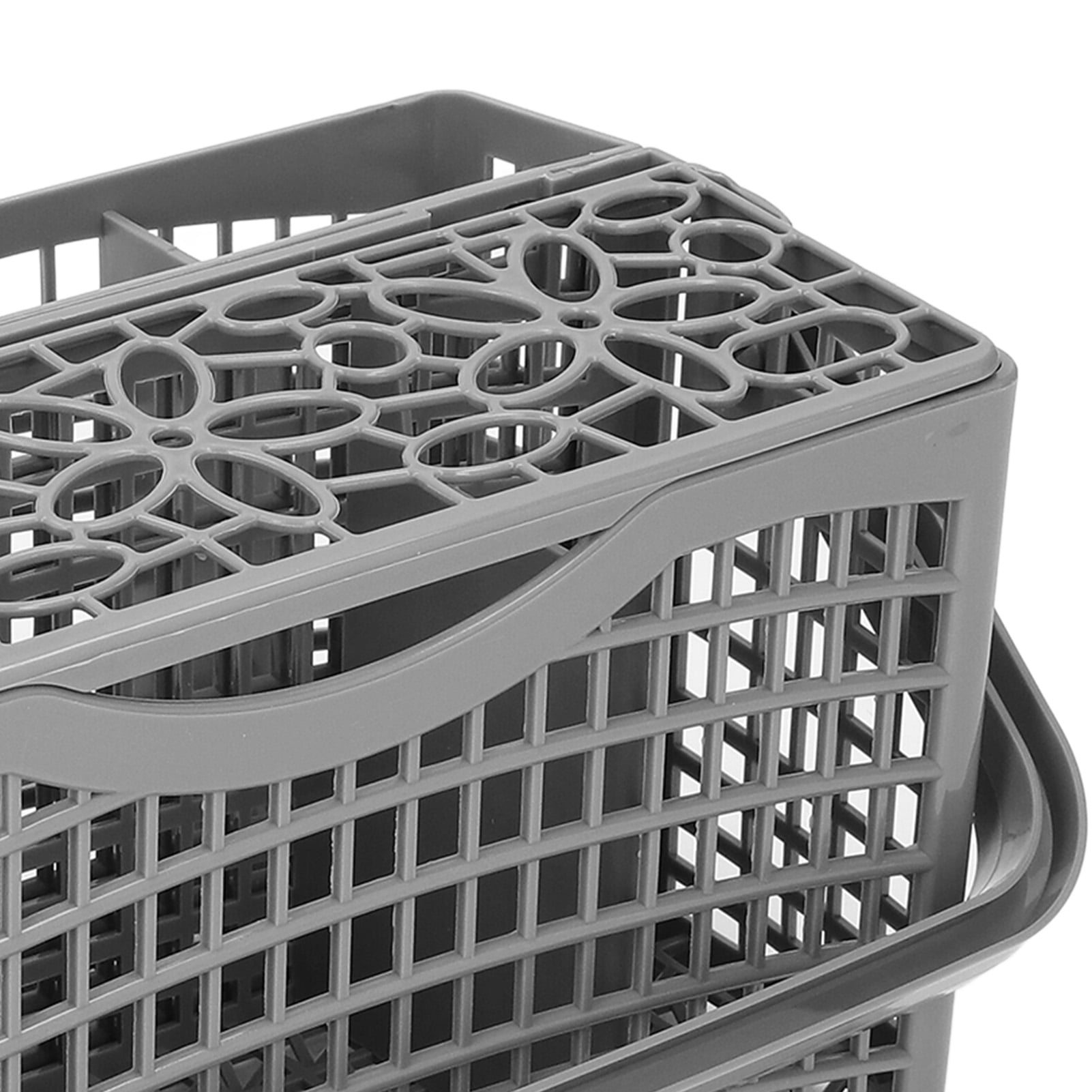 Rupoun Universal Dishwasher Cutlery Basket Replacement Gray Silverware and Utensil Caddy 9.1 x 5.1 in / 23 x 13 cm Multi-Compartment Basket Fit for Bosch Maytag GE Frigidaire