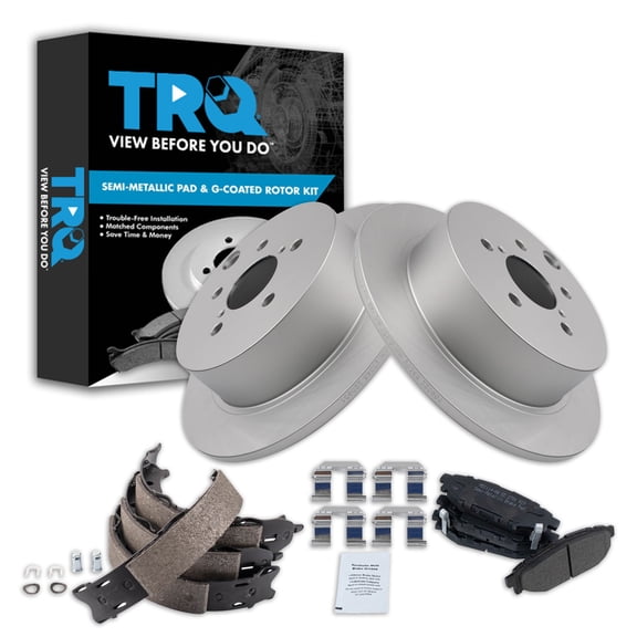 TRQ Rear Brake Pad & Rotor Kit Fits Select 2012-2018 Subaru