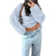 thumbnail image 2 of Suéter Holgado de Cuello Redondo y Larga Abullonada para Mujer. Azul XL, 2 of 7