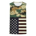 thumbnail image 3 of Hombres Moda Casual sin Mangas Impresión Suéter Cuello Redondo Tanque Deportivo, 3 of 4