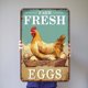 thumbnail image 2 of Placa Metal Vintage Pollos Pintura Hierro Rectangular Del Pared 30x40cm, 2 of 9