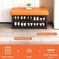 thumbnail image 5 of 2-Tier Shoe Rack Shoe Organizer Storage Bench Shoe Shelf with Seat M Orang, 5 of 8