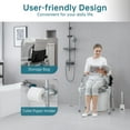 thumbnail image 6 of ELENKER 4-in-1 Raised Toilet Seat with Handles and Back, Medical Bedside Commode Chair, Adjustable Toilet Safety Frame, Shower Chair with Collapsible Basin, 6 of 7