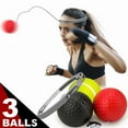 thumbnail image 1 of Boxing Reflex Ball, 3 Difficulty Levels, Fight Reaction Ball with Headband, Perfect for Improving Punching Speed, Hand Eye Coordination, Responsiveness and Agility, 1 of 7