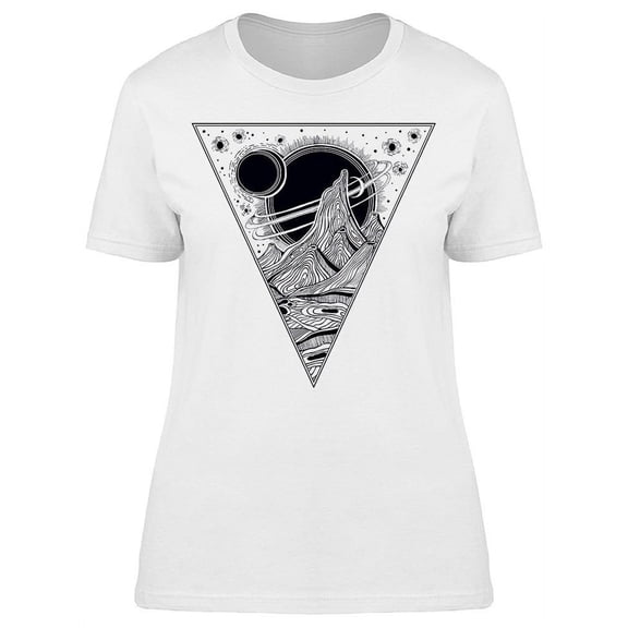 Fantasy Linear Landscape T-Shirt Women -Image by Shutterstock, Female Medium