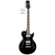 Luna Athena Maple Hollow Body Electric Guitar, Rosewood Fretboard, Black