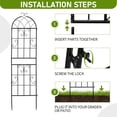 thumbnail image 3 of Rustproof Iron Garden Trellis Set of 2 – 16"x61" Plant Support Frame for Outdoor Garden & Patio, 3 of 17