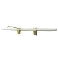 thumbnail image 2 of Nahanco 14" NAHANCO SlimLine Wooden Pant/Skirt Hanger With Padded Clips - High Gloss White W/Gold, 2 of 6