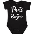 thumbnail image 3 of Inktastic Paris Bonjour with Hearts in White Text Boys or Girls Baby Bodysuit, 3 of 5