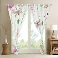 thumbnail image 3 of Dragonfly Flower Curtains & Drapes,Purple Beige Watercolor Floral 30%-50% Blackout Curtains For Teens Adult Women Bedroom, Modern Minimalist Curtains Branches Pastoral 38"Wx45"L 2 Panels, 3 of 5