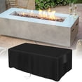 thumbnail image 3 of Square Fire Pit Cover 420D Silver Coated Waterproof Patio Fire Pit Table Cover with Drawstring Bottom Grill Cover BBQ Accessory (45x23x25inch), 3 of 6