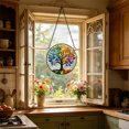 thumbnail image 6 of Stained Glass Suncatcher Colorful Acrylic Window Hanging, Summer Light Catcher Ornament for Nature Lovers, Sun Catchers for Window Decor, Glass Art​, A, 6 of 8