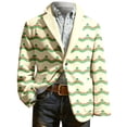 thumbnail image 4 of YUEHUA Blazer for Men One Button Notched Lapel St Patricks Day Suit Jacket Casual Business Jackets Sports Coats Slim Fit Plus Size Corduroy Blazer, 4 of 4
