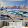 thumbnail image 2 of Awpe Tapestries Sunrise Painting Landscape Short Plush Wall Hanging Painting, 2 of 6