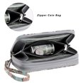 thumbnail image 3 of Womens Double Zipper Wallet Clutch Purse Cellphone Long Wallet with Removable Wristlet, 3 of 6