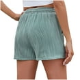 thumbnail image 3 of Posijego Women's Casual Shorts Textured High Waist Drawstring Wide Leg Shorts with Pockets Summer Causal, 3 of 5