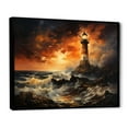 thumbnail image 2 of Designart "Glowing Lighthouse in Denmark" Denmark Floater Framed Canvas Wall Art, 2 of 7