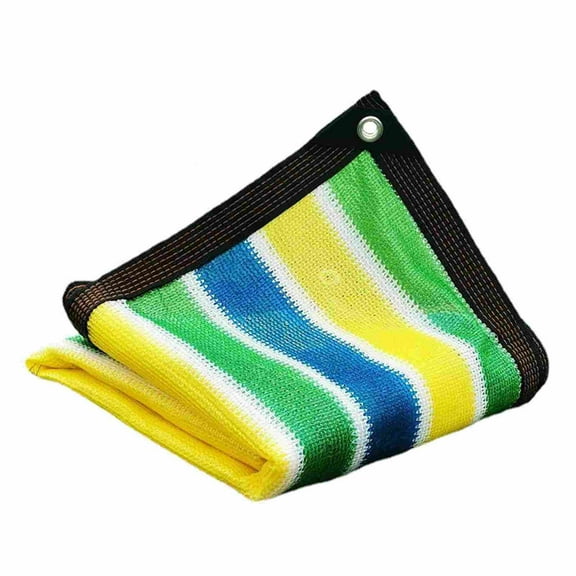 Jovati Outdoor Sunny Shade Cloth,Pergola,and Backyard Patio Sunshade with Protection,Heat Material,Reinforced Grommets(Four Color Stripes)