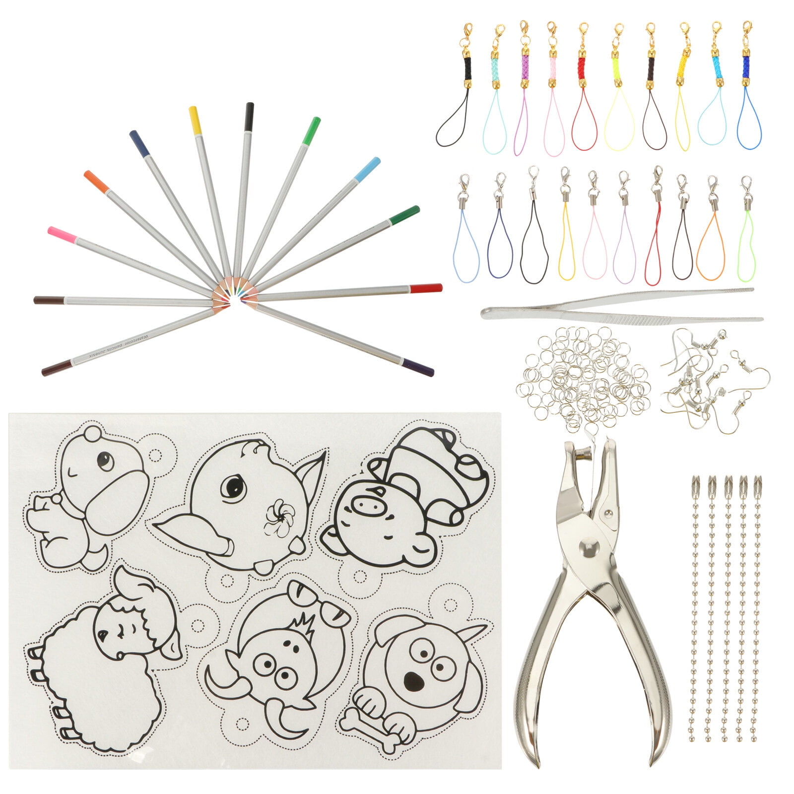 1 Set Heat Shrink Plastic Sheet Kit Heat Shrinky Sheets Creative Pack