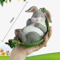thumbnail image 2 of Simulación de columpio lindo conejo de resina estatua de jardín al aire libre decoración colgante de paisaje, regalos creativos de estatua de animales para el hogar Namotu WMPH-1523, 2 of 7