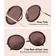 thumbnail image 3 of Gafas de Sol Redondas Retro Polarizadas JOOX para Mujer con Protección UV400, 3 of 7