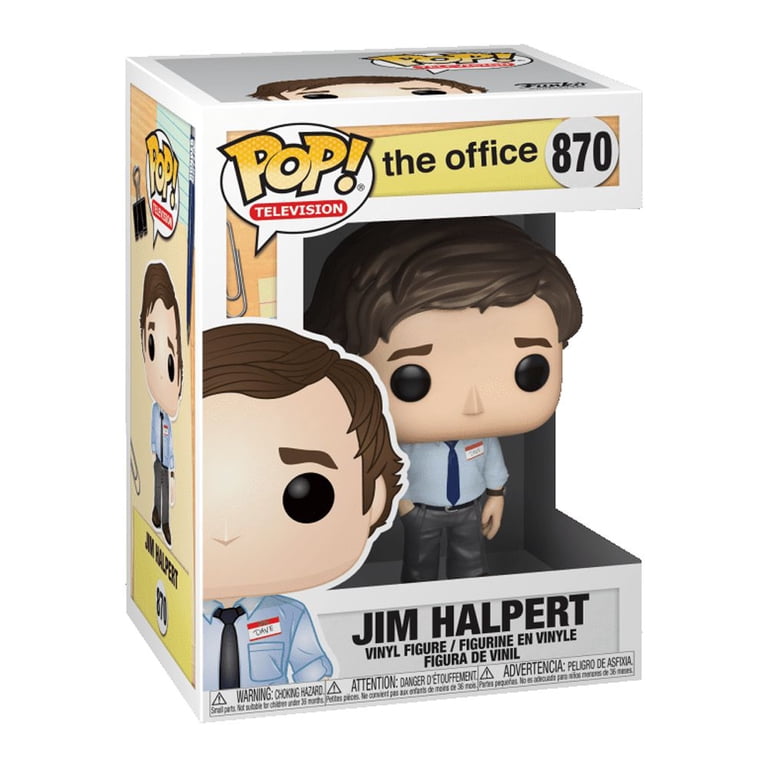 Funko Pop! The Office - Jim Halpert Vinyl Figure With Pop Protector Case, 3.75 Inches