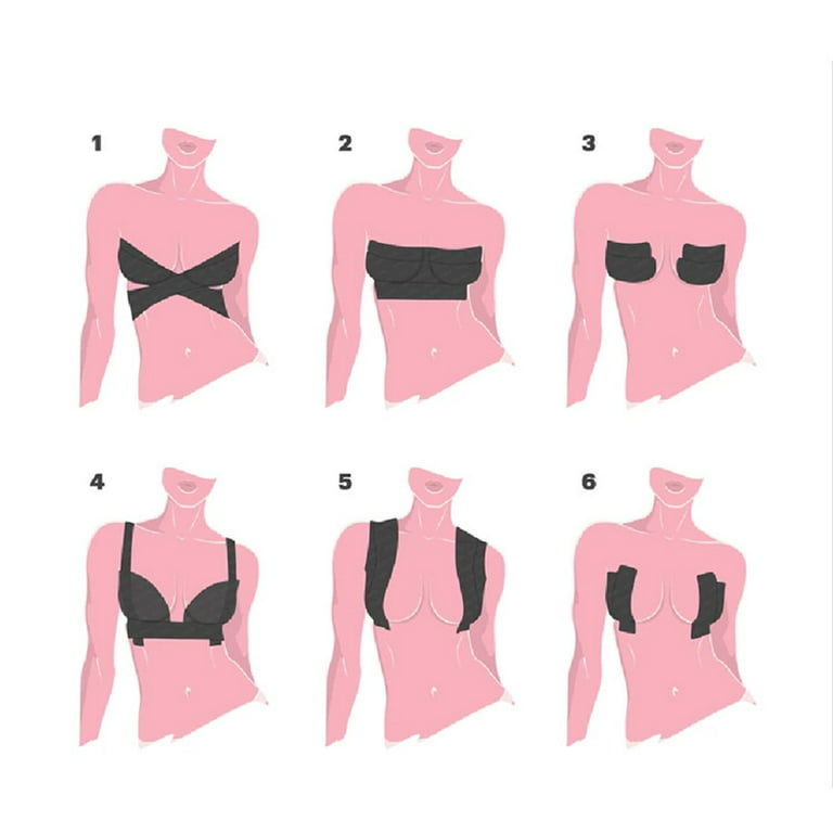 Breast Lift Tape Boob Bras for Women, Adhesive Invisible Bra Nipple  Pasties, Breast Lift Tape for Your Dresses, Tops, Backless Dresses,  Swimwear(5cm x
