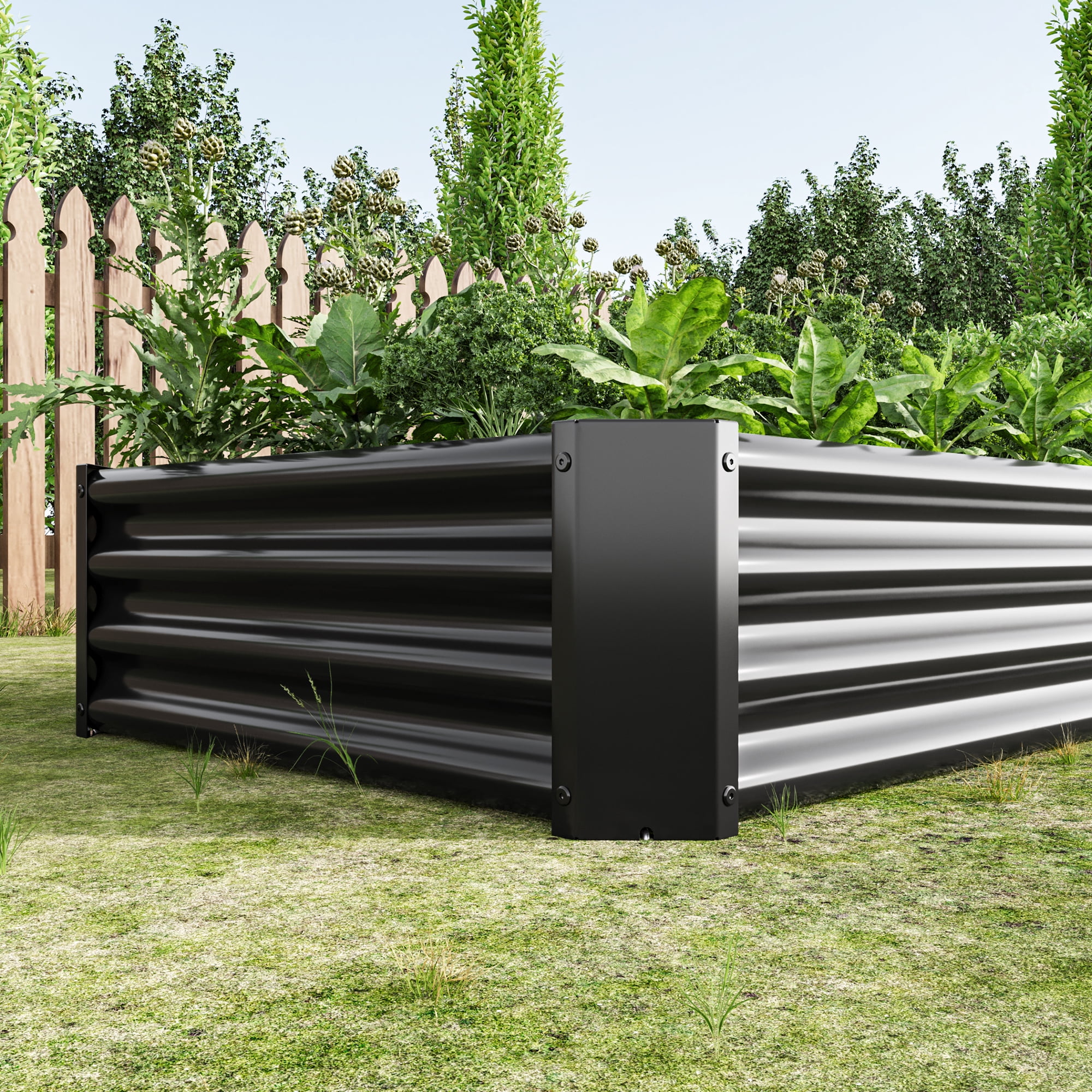 6 ft. x 3 ft. Raised Garden Bed Galvanized Planter Box Outdoor, Rot-Resistant Metal Garden Bed Planter for Vegetables