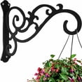 thumbnail image 1 of Soporte decorativo, diseño exquisito, resistente a la oxidación, de hierro fundido, colgador de pared para comederos de pájaros, cestas colgantes, linternas marroquíes, jardineras, elegantes ganchos, 1 of 5