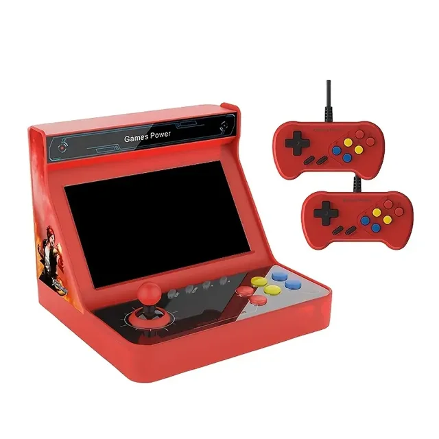 Two-Player Classic Portable Arcade Game Console, 7.1inch/18cm IPS HD Screen Game Console, Boy's Favorite Gift REDNoSize Gao Jinjia unisex