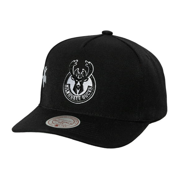 Men's Mitchell & Ness Black Milwaukee Bucks Born To Win Pro Crown Adjustable Hat