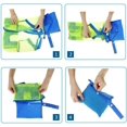thumbnail image 3 of Bolsa de Malla para Juguetes de Playa Red de Almacenamiento de Juguetes para Llevar Juguetes y Toallas Arena para Juguetes 40*24*40 cm Malla Verde y Correas Azules, 3 of 5